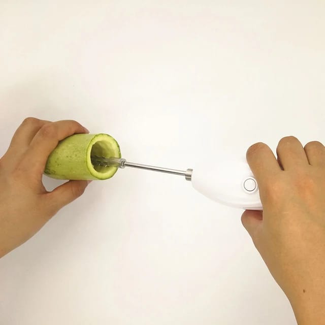Vegetable and Fruit Corer Spiralizer is Used in Cucumber.