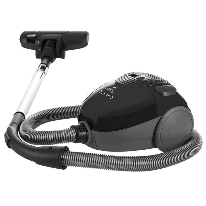 Lafe bagged vacuum cleaner, triple filtration system, 800W, black, Compact S