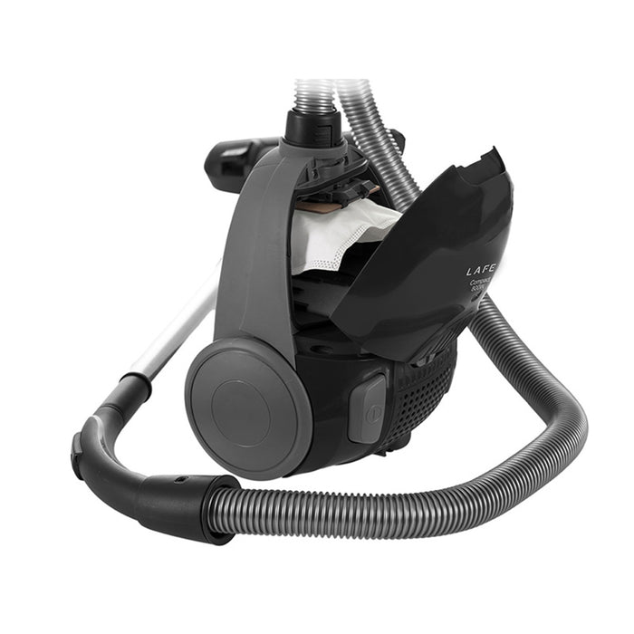 Lafe bagged vacuum cleaner, triple filtration system, 800W, black, Compact S