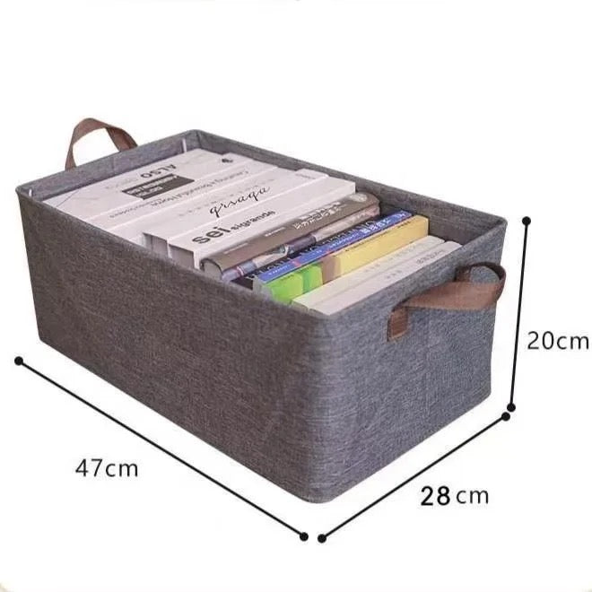 Large Storage Baskets for Shelves, Metal Frame Cloth Wardrobe Storage Organizer