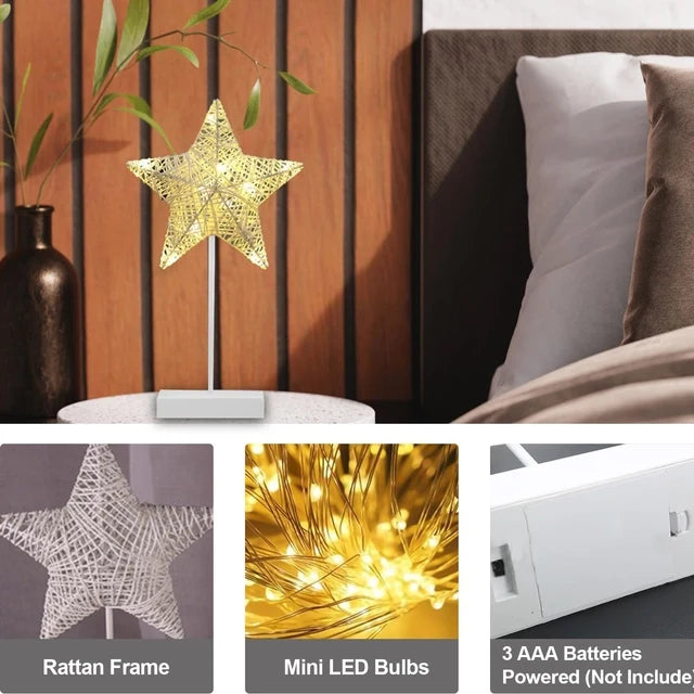 Design Details of A LED Star Table Lamp Decorative Night Light.