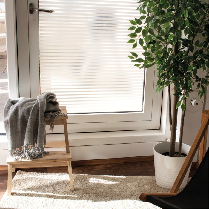 Linia static cling window film on balcony door