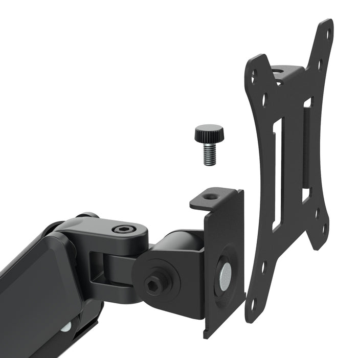 Maclean 2 monitor mount, gas spring, 17"-32", 2-10kg, black, MC-136