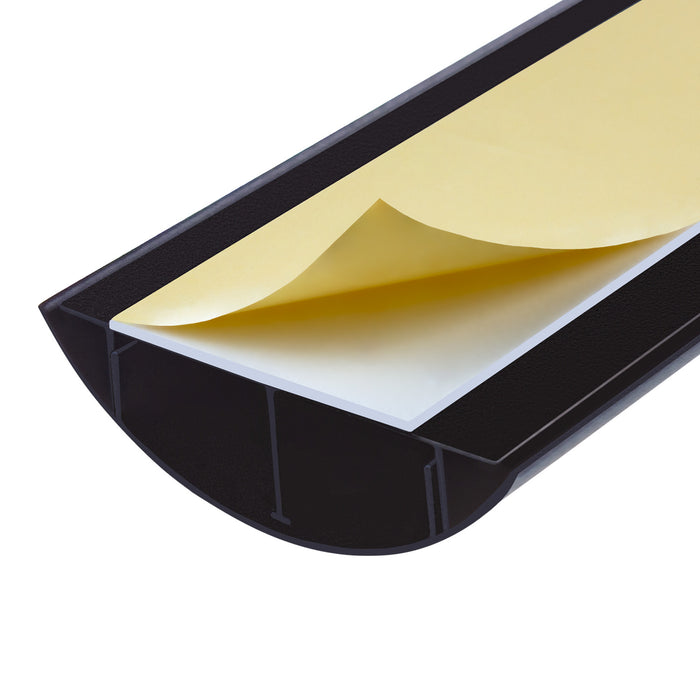 Maclean aluminum cable masking strip, 62x20x750mm, black, MC-814 B