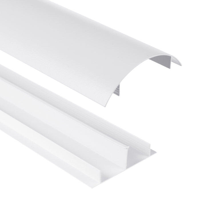 Maclean aluminum cable masking strip, 62x20x750mm, white, MC-814 W