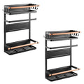 Maclean magnetic shelf for refrigerator / washing machine, black, 12kg max, MC-910, 2 pieces