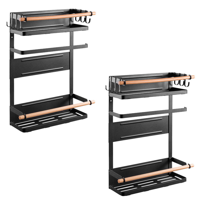 Maclean magnetic shelf for refrigerator / washing machine, black, 12kg max, MC-910, 2 pieces