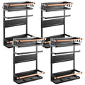 Maclean magnetic shelf for refrigerator / washing machine, black, 12kg max, MC-910, 4 pieces