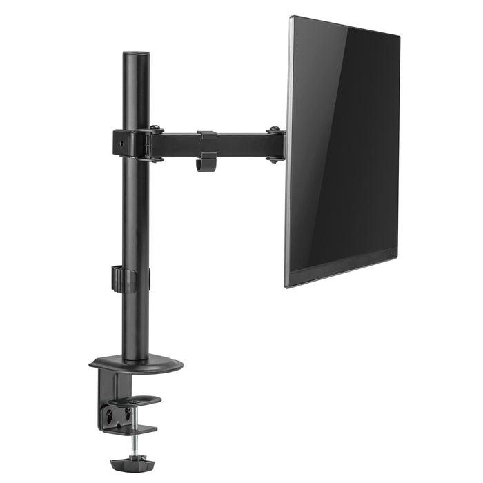 Maclean MC-572N LCD LED Monitor Desk Holder Mount Bracket Single Arm VESA 75x75 100x100 17-32" 9kg Adjustable