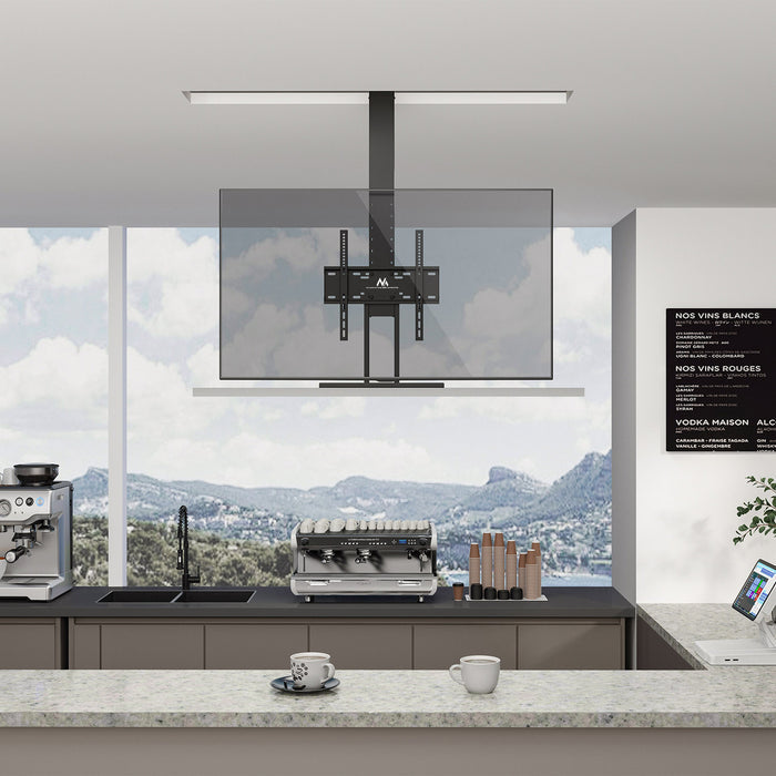 Maclean MC-976 Motorized Floor & Ceiling TV Lift 50kg Cabinet Electric TV Holder Mount 32''-55''' VESA 400x400 Remote Control