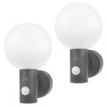 Maclean motion sensor LED lamp, PIR motion sensor, grey, 15W, IP65, 1600lm, neutral white (4000K) MCE515 GR, 2 pieces