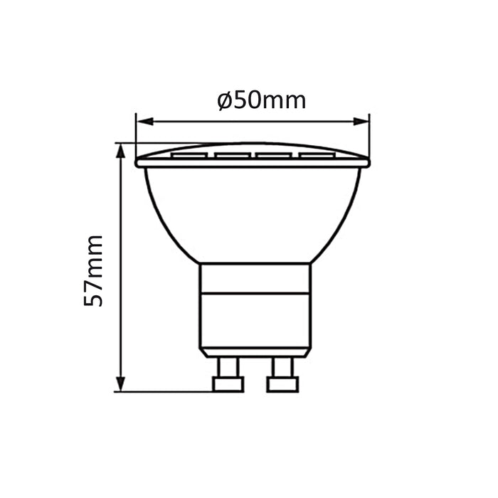 Maclean round plafond white MCE422 + LED bulb GU10 5W 4000K