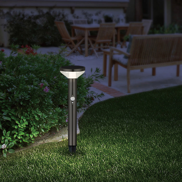 Maclean Solar LED Light, with sensor, 3 modes, plug-in, Li-ion 18650, IP44, 3.7V, 1200 mAh, Black, MCE465 B, 6 pieces