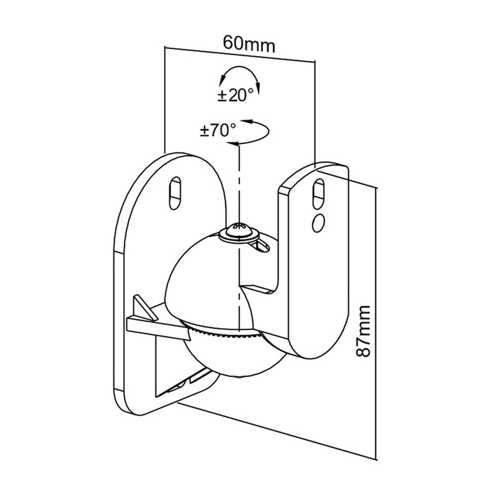 Maclean speaker mount, for columns, 3.5kg, MC-526, 4 pieces