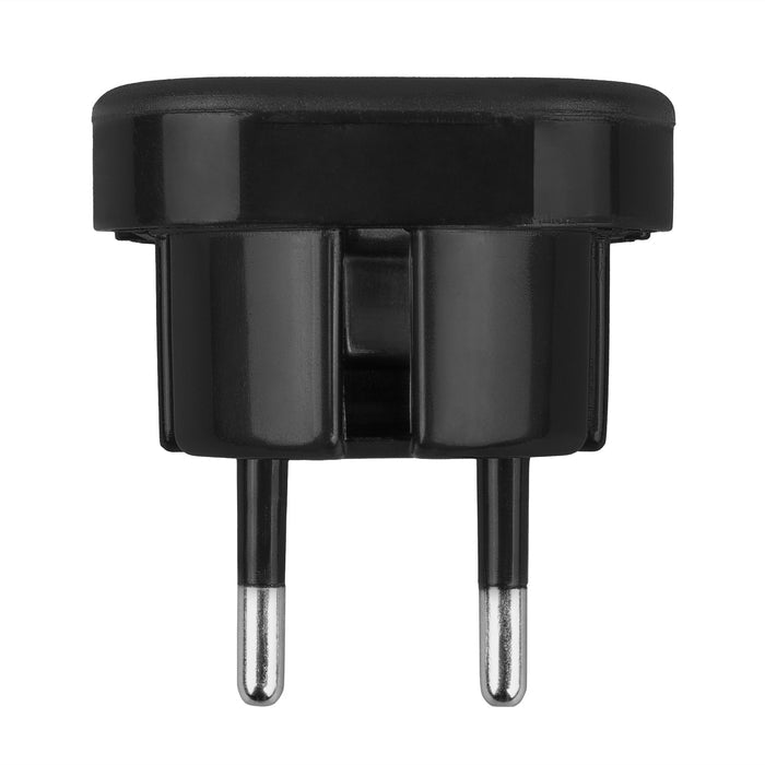 Maclean UK socket to EU plug adapter, black, MCE72, 4 pieces