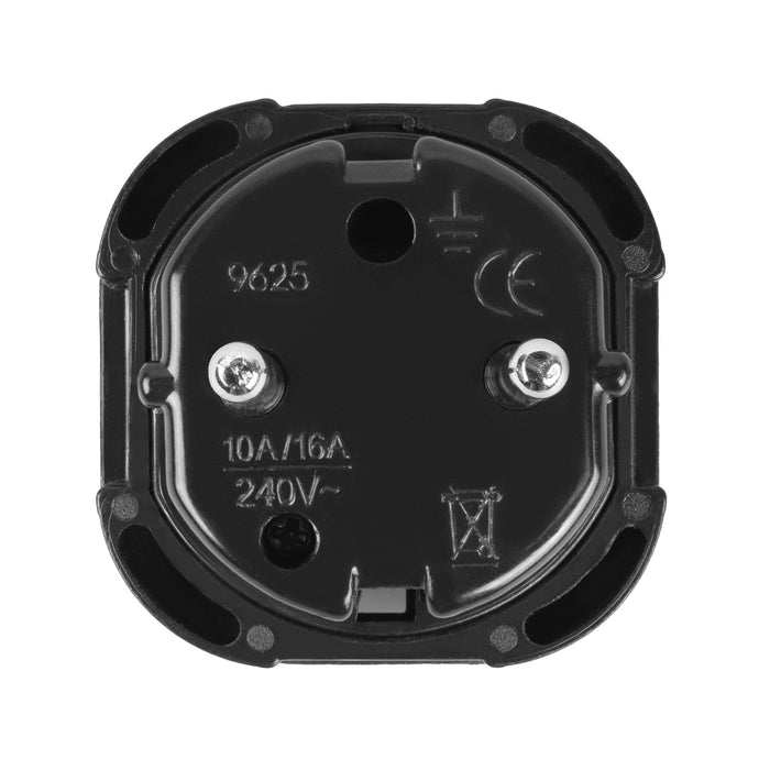 Maclean UK socket to EU plug adapter, black, MCE72, 4 pieces