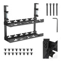 Maclean under-desk cable organizer, max load 5kg, 2 levels, black, MC-104 B