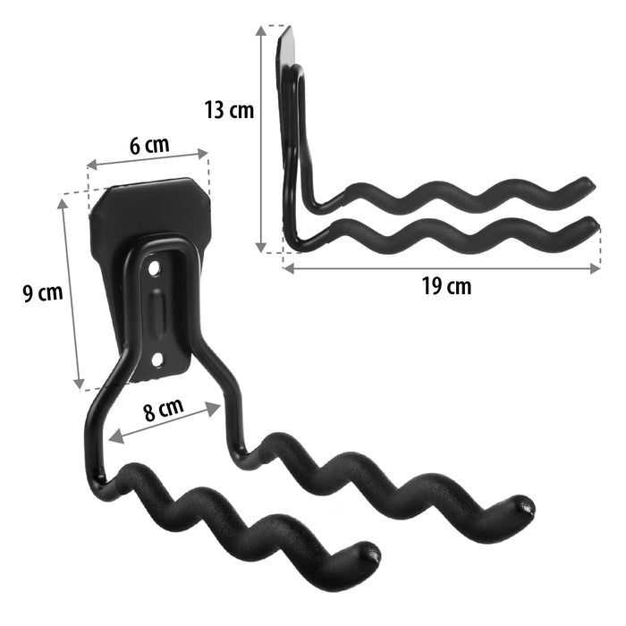 Maclean wall mount, for tools, wheels, ladder, bicycle, steel, max load 30kg, MC-486, 4 pieces