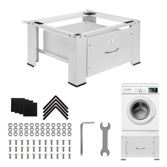 Maclean Washer/Dryer Base with Drawer, max. load 150 kg, white, MC-117 W