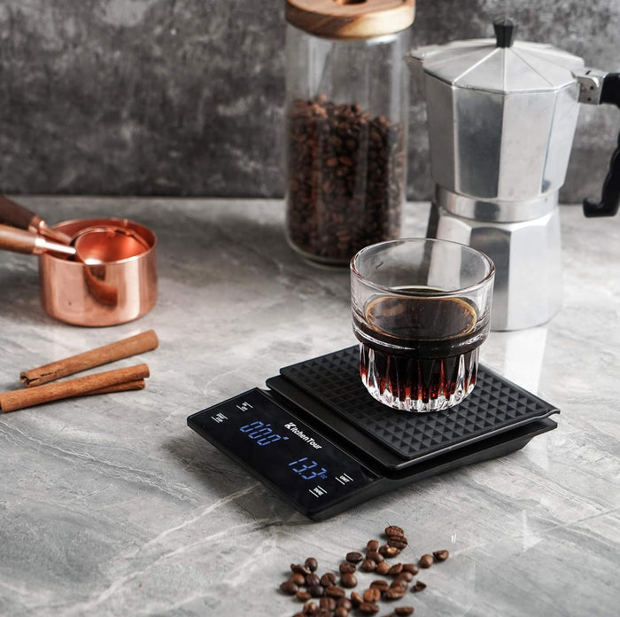 glass of drink is measured in Macnoa Coffee Scale