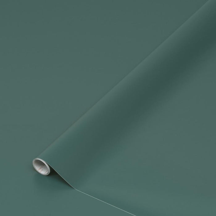 A mallard green matte adhesive vinyl roll on a green background.