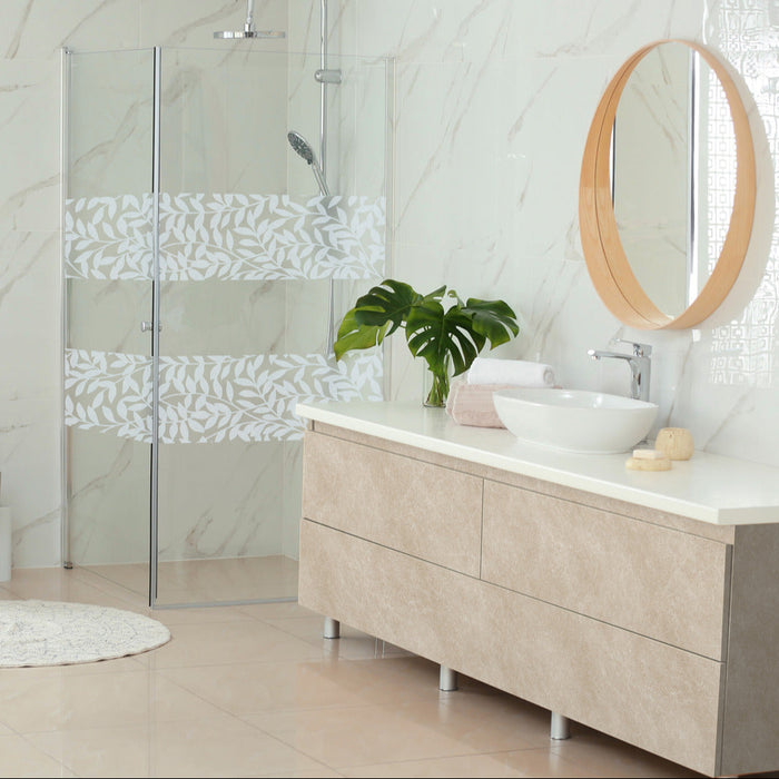 Memy beige stone adhesive vinyl wrapped bathroom vanity