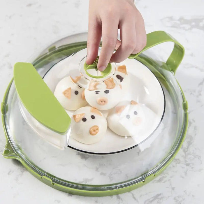 Microwave Oven Splatter Cover is Used to Cover Food.
