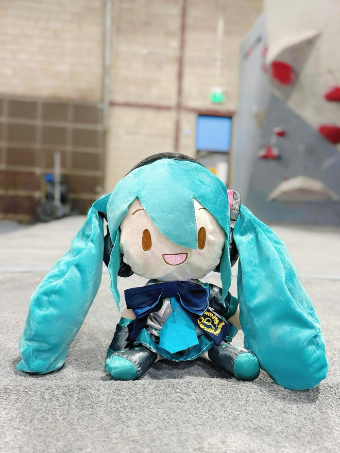 Level up with the Fatworm Miku 01 Classic chalk bag. A handmade, soft, and durable plush bag for climbers who love cute gear. The perfect functional gift!