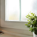 Milky premium static cling window film from inside