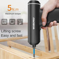 Screwing Using Mini Electric Screwdriver.