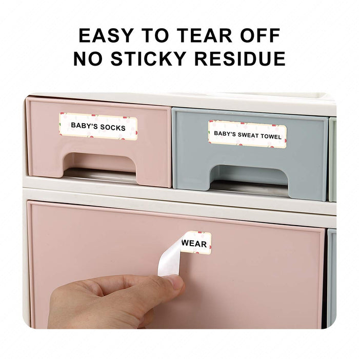 A Person is Sticking Mini Printer Paper Roll on Wardrobes.