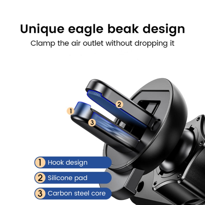 Mobile Phone Holder for Car - 360° Rotatable Gravity Sensing Smartphone Stand, Air Vent Clip Mount Mobile Cell Stand