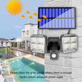 Motion sensor LED solar light placed on the wall