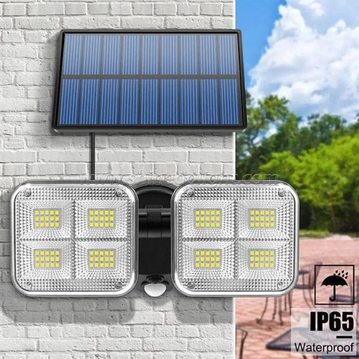 Motion Sensor LED Solar Light  placed on the wall