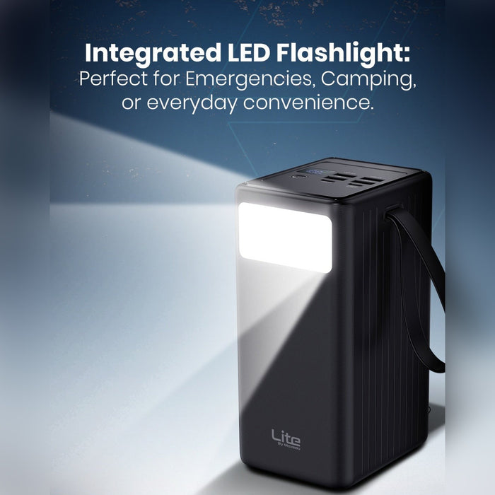 Moxedo Lite 70,000mAh Mini Power Station with LED Flashlight.