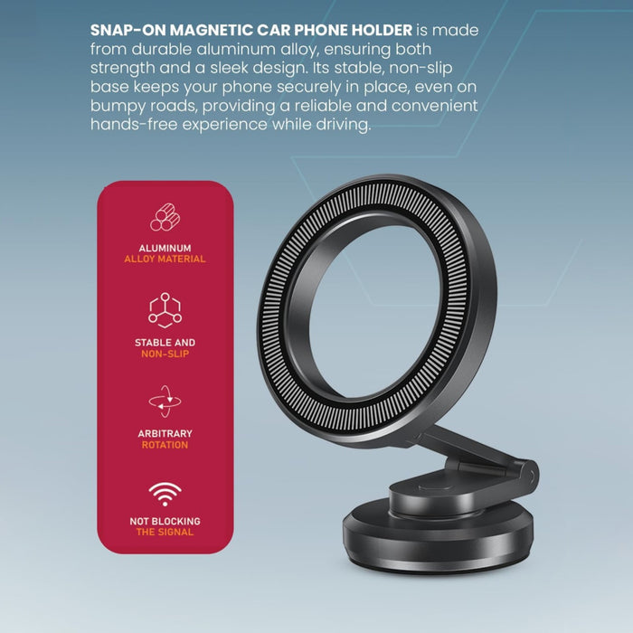 Moxedo Snap-On Magnetic Car Phone Holder.