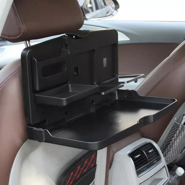 Multi-Functional Portable Foldable Car Seat Dining Tray placed in the car