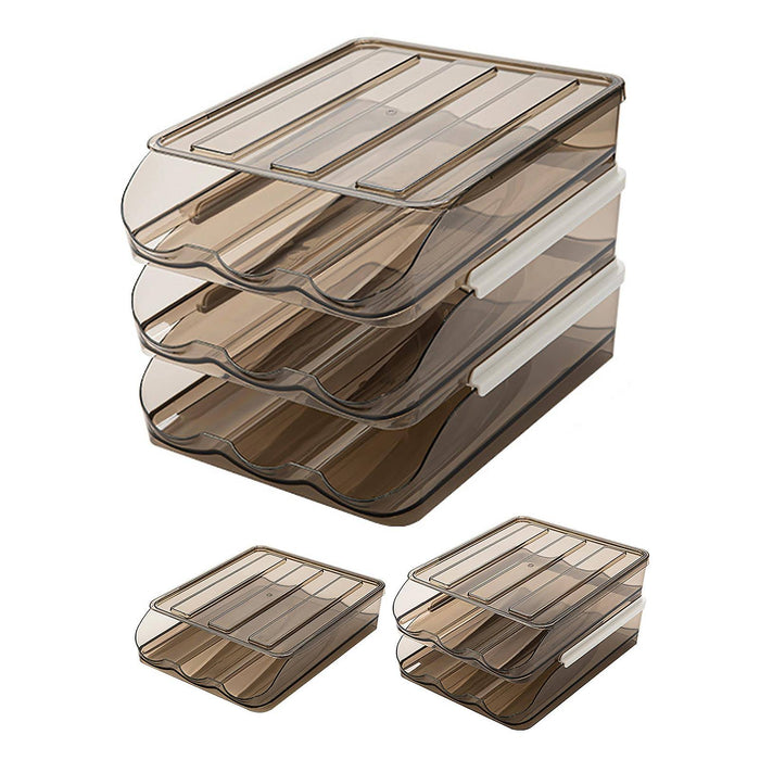 3 Layer Auto Scrolling Stackable Egg Rack