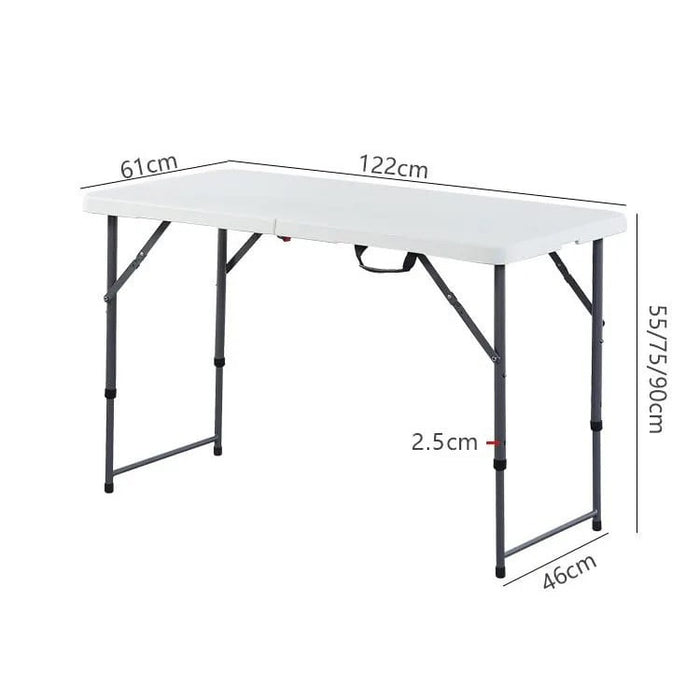 Size Of Multi-purpose Foldable Table With Grey Legs.