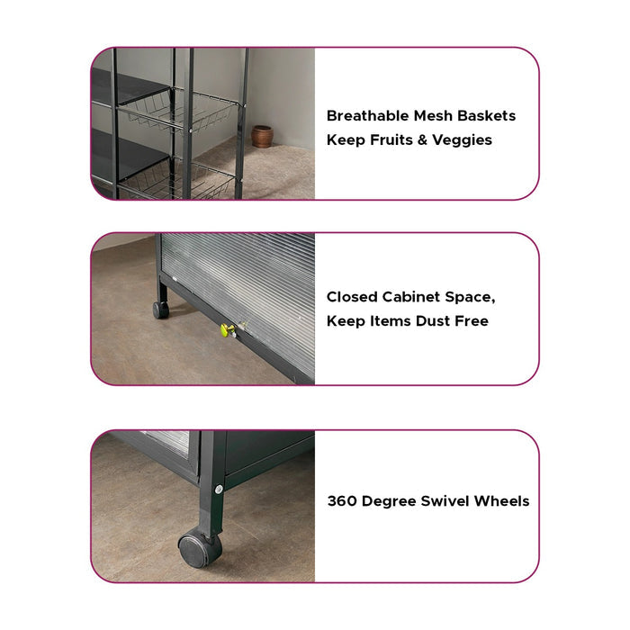 Parts Details Of Multi-Purpose Kitchen Pantry Storage Rack.