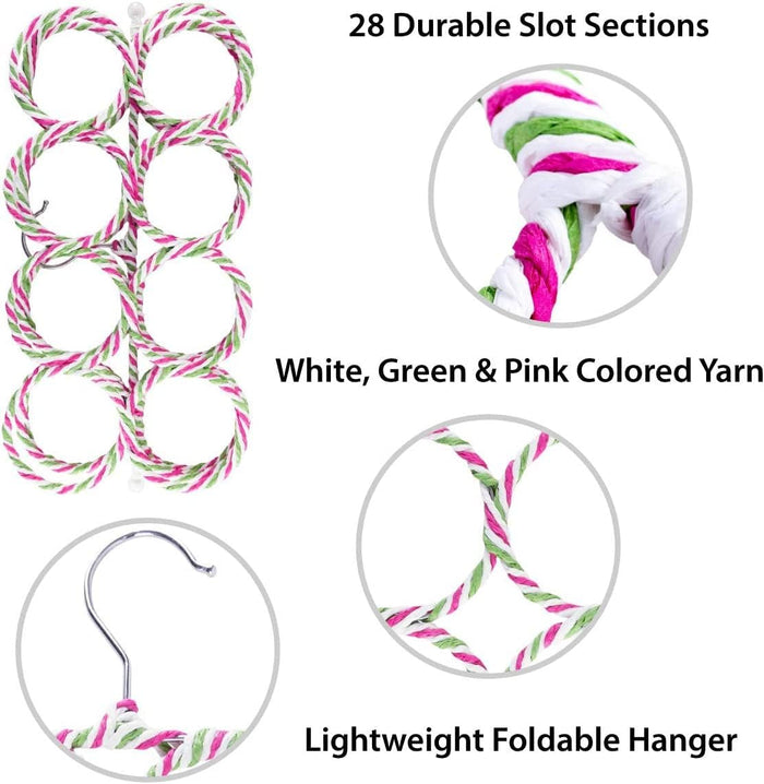 Features of Multi-Ring Hanging Scarf Holder.