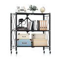 Multi-tier Storage Shelves Organized with Home Accessories.
