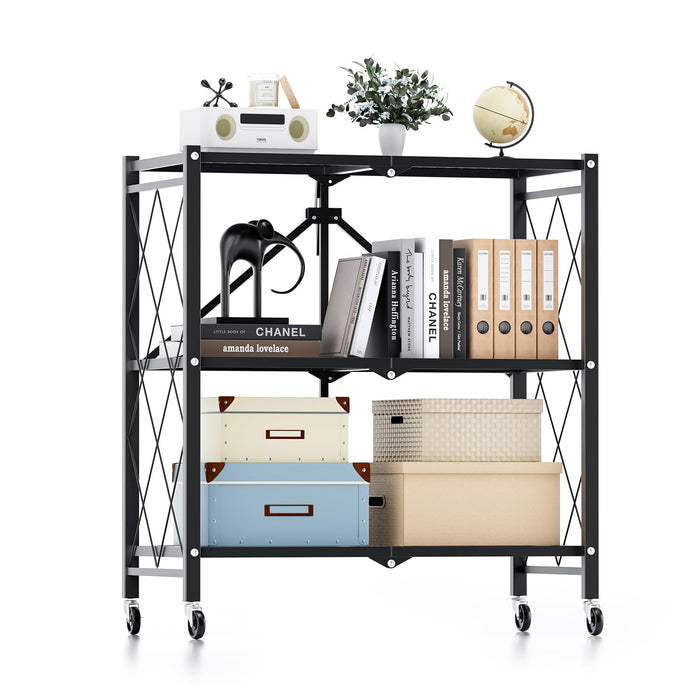 Multi-tier Storage Shelves Organized with Home Accessories.