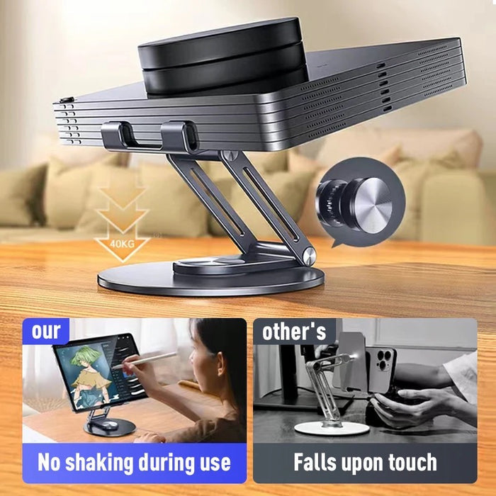 Multifunctional 360° Rotating Aluminium Alloy Stand for Mobile Phone, iPad