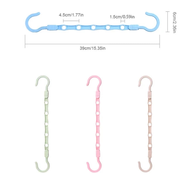 Multifunctional Adjustable Hook Cloth Hanger Size
