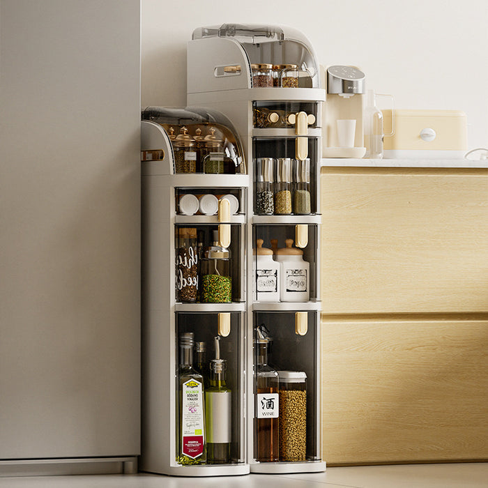 Narrow Slim Gap Tower Bathroom Floor Cabinet Organizer placed in the room