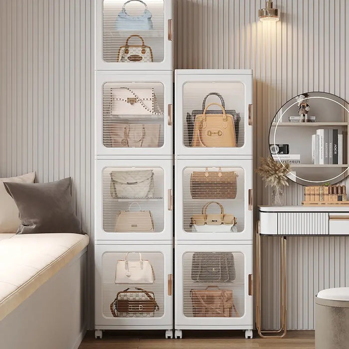 Narrow Tall Floor Storage Cabinet for Small Spaces with Doors and Wheels for  Bathroom, Kitchen, Pantry