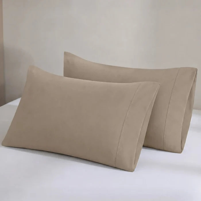 Natural Organic Cotton Sateen Pillowcase Pair