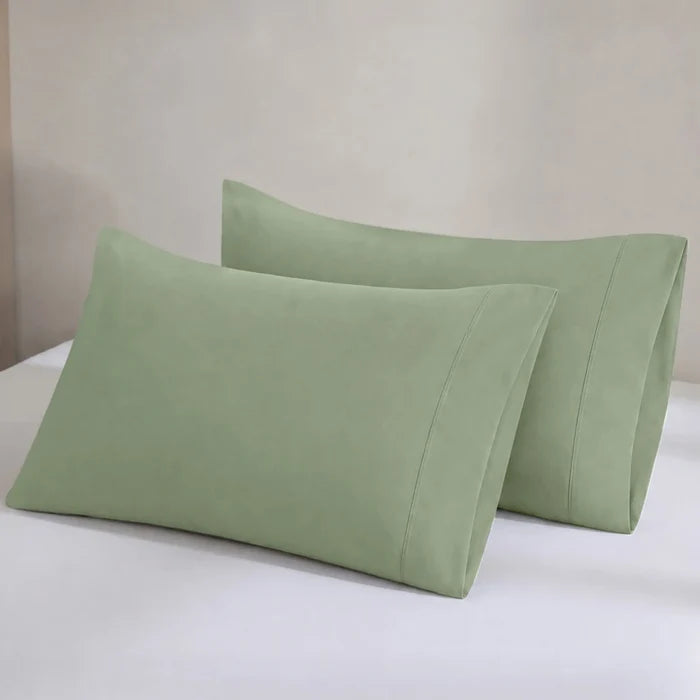Natural Organic Cotton Sateen Pillowcase Pair