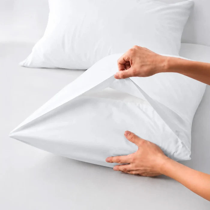 Natural Organic Cotton Sateen Pillowcase Pair